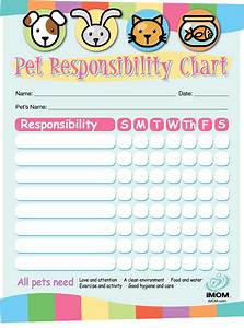 Pet Responsibility Chart And Contract Printables 24 7 