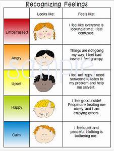 Emotions Feelings Chart Special Needs Autism Speech Delay Etsy