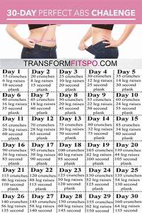 Perfect Abs 30 Day Challenge One Month Of Workouts To Melt Belly Fat