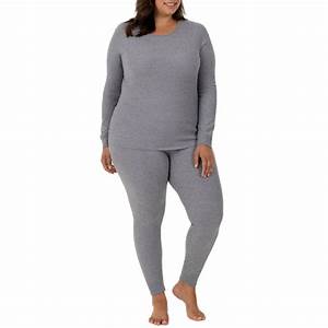 Fit For Me By Fruit Of The Loom Women 39 S Plus Size Waffle Thermal