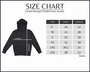 Cotton Heritage M2580 Size Chart M2580 Size Guide M2580 Cotton Heritage