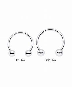 316l Surgical Steel Curved Barbell Cbb Nose Ring Horseshoe Hoop Choose