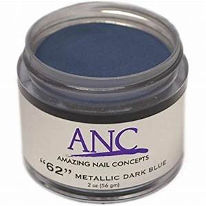 Anc Dip Powder Amazing Nail Concepts 2 Oz 62 Metallic Dark Blue