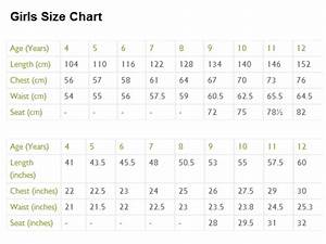 Children 39 S Size Chart For Various Clothes By Age And Body Measurement