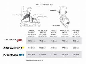 Bauer Hockey Skates Families And Size Chart Hockeychooser