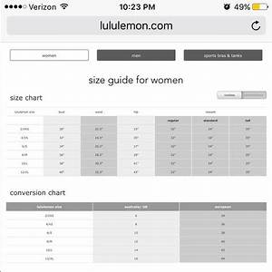 Lululemon Size Chart Reddit News