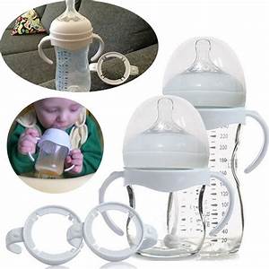 2 Pcs Baby Safe Bottle Infant Grip Handle Avent Natural Wide Mouth