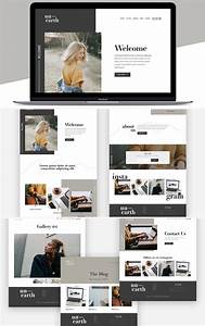 squarespace template unearth web layout design website layout