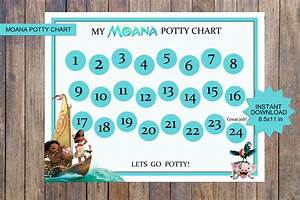 Moana Themed Potty Training Chart Printable Potty Chart Potty Routine