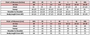 Lj Size Chart James