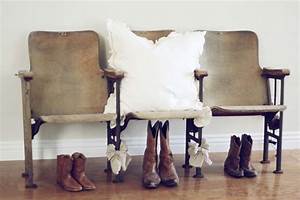 Vintage Theater Chair And Old Cowboy Boots Theater Chairs Beach