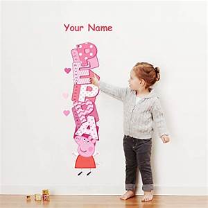 Amazon Com Peppa Pig Personalized Growth Chart Wall Decal For Nursery