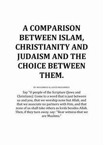 A Comparison Between Islam Christianity And Judaism And The Choice