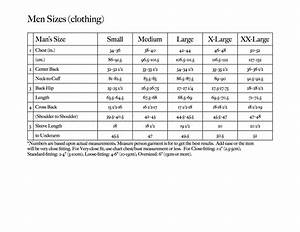 Men Sizes Chart For Clothing Measurement Goodknit Kisses