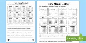 how many months worksheet worksheet teacher made