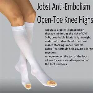 Jobst Large Long White Anti Embolism Open Toe Knee Highs 35664114114 Ebay