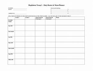 Boy Scout Duty Roster Template Roster Form Little League Minor