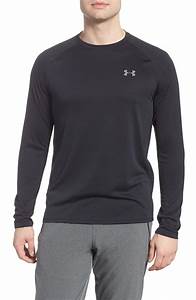 Under Armour Performance Tech Long Sleeve Shirt In Black For Men Lyst