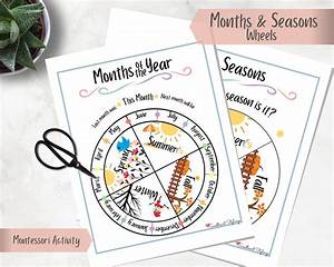 Months Of The Year Wheel And Seasons Wheel Printable Circle Time