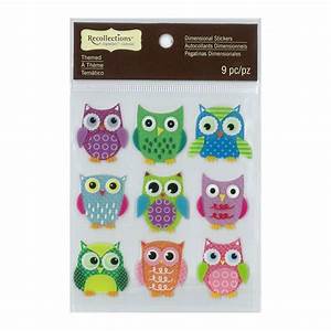 Multicolored Dimensional Owl Stickers By Recollections Owl Stickers