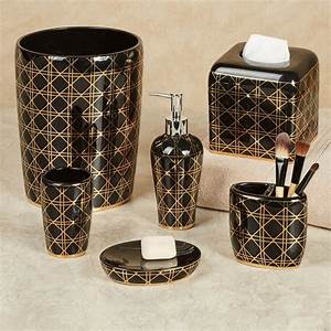 Black and Gold Bathroom Accessories