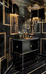 Black and Gold Bathroom Textures