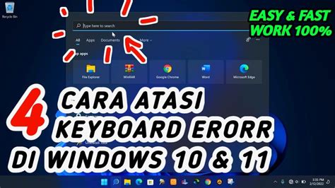 Tidak Bisa Mengetik di Search Windows 11