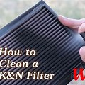 Clean K&N Air Filter