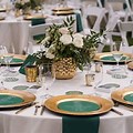 Emerald Green and Gold Table Marker