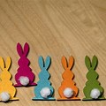 Five Colorful Bunnies