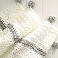 Grey and White Crochet Baby Blanket