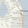 Map Showing Palm Beach Gardens