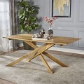 Mid Century Modern Natural Wood Dining Table Extendable