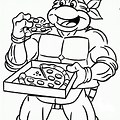 Ninja Turtles Eating Pizza Coloring Pages