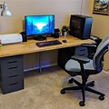 Oak Wood Gaming Desk IKEA