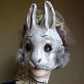 Paper Mache Rabbit Mask