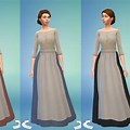Sims 4 Medieval Peasant Dress CC