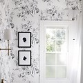 Small Bathroom Black and White Wallpaper