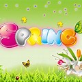 Spring Flowers Theme Cartoon