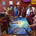 Students Team Work Painting