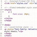 Style Sheet Code Example