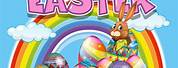 Colorful Happy Easter Bunny