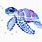 Blue Sea Turtle Art