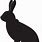 Bunny Silhouette Clip Art Black and White