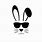 Bunny with Glasses Silhouette