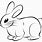 Cartoon Rabbit Line Drawing