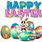 Easter Bunnies and Eggs Clip Art