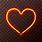 Orange Neon Heart