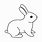 Outline Drawing of a Rabbit