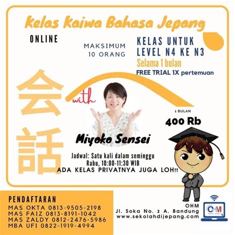 Biaya Les Bahasa Jepang di Bandung